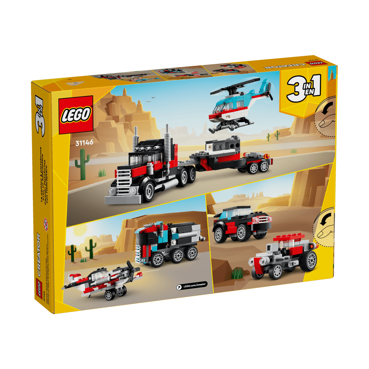 LEGO Flatbed Truck with Helicopter