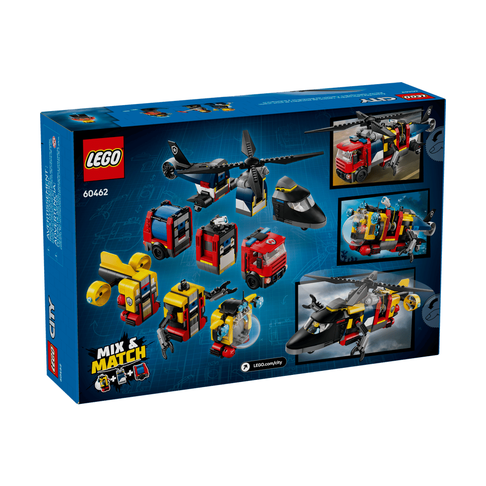 LEGO Helicopter, Fire Truck & Submarine Remix