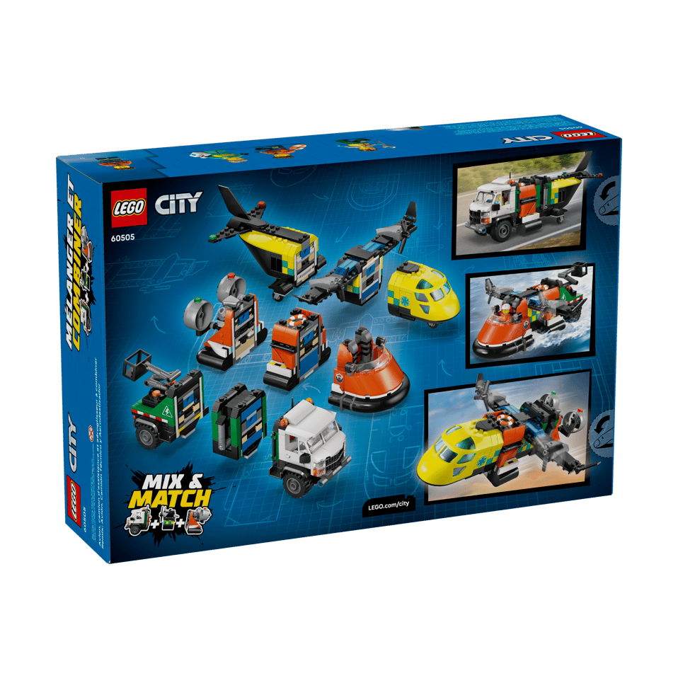 LEGO Airplane, Service Truck & Hovercraft Remix