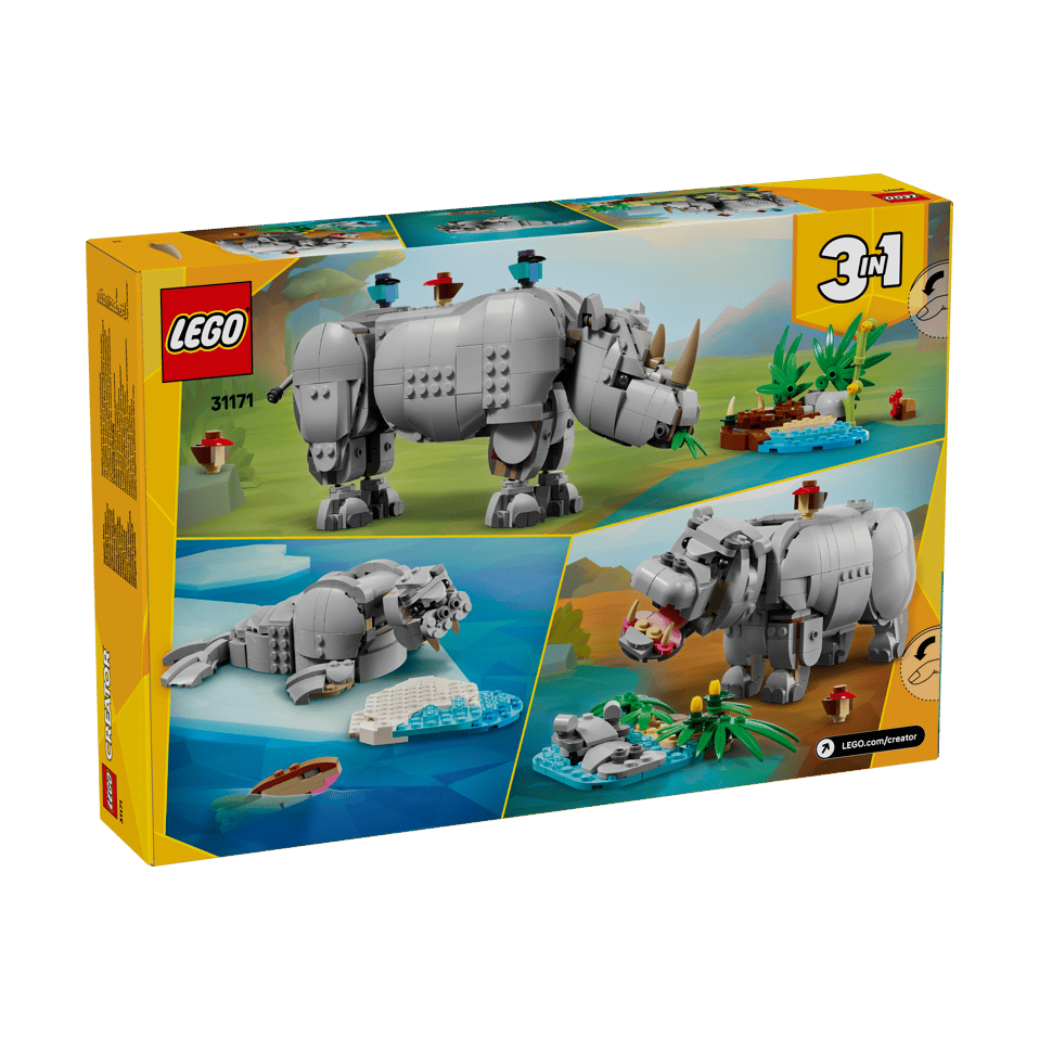 LEGO Wild Animals: Majestic Rhino with Birds