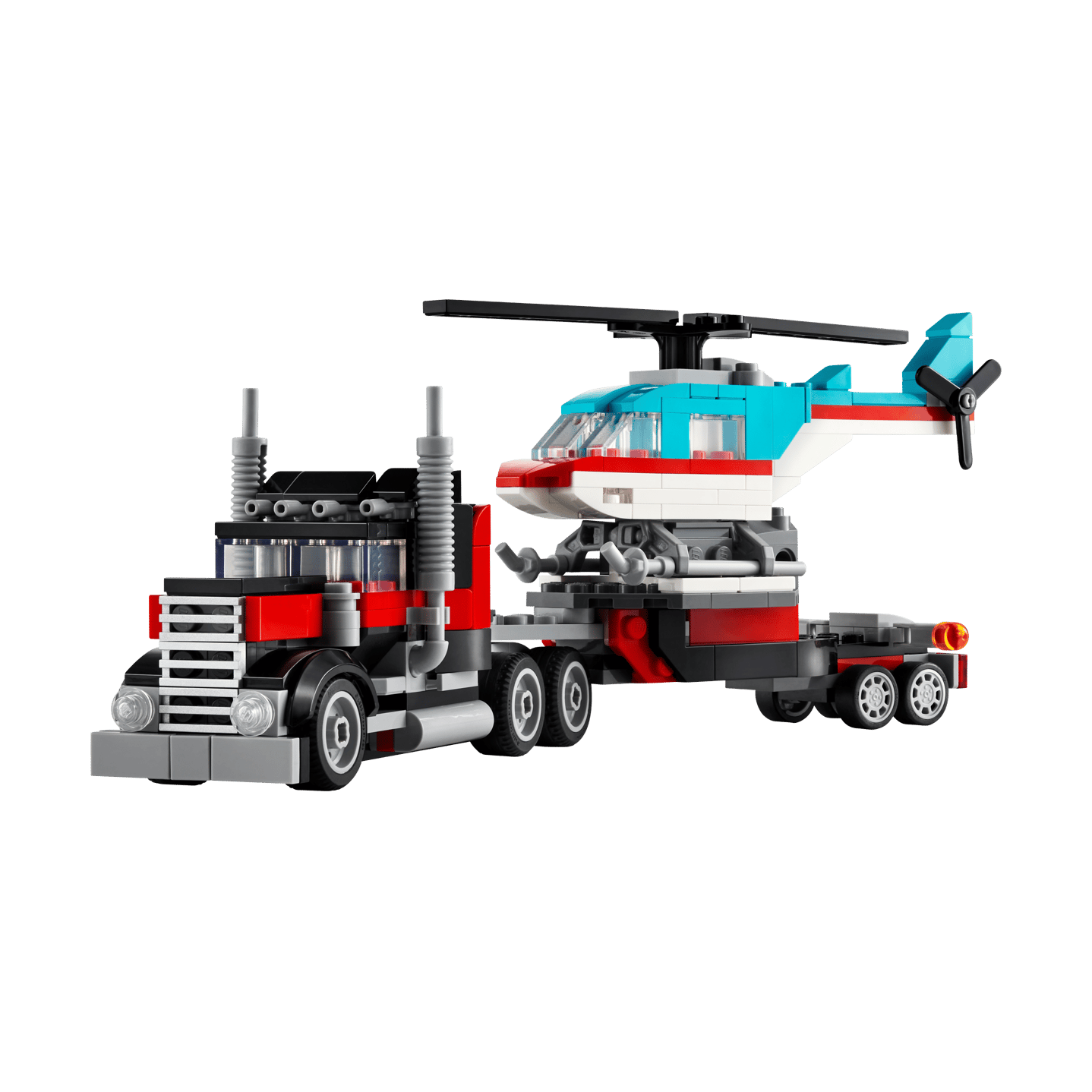 LEGO Flatbed Truck with Helicopter