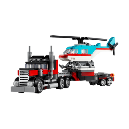 LEGO Flatbed Truck with Helicopter