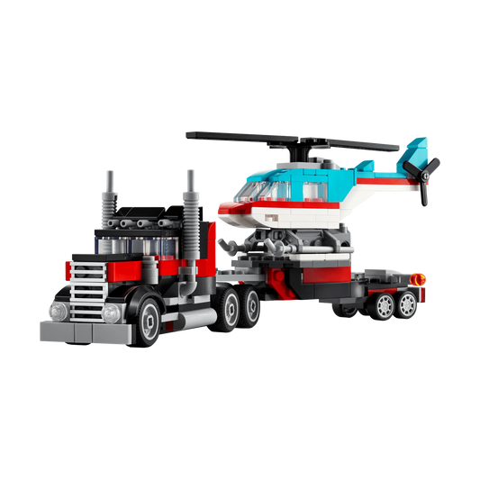 LEGO Flatbed Truck with Helicopter