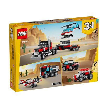 LEGO Flatbed Truck with Helicopter