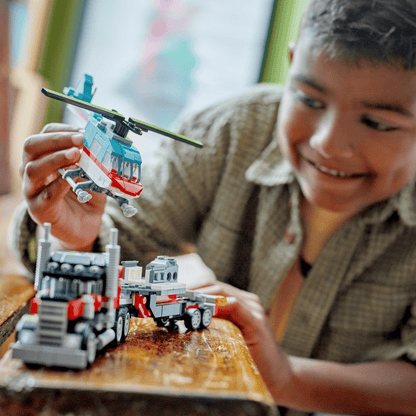 LEGO Flatbed Truck with Helicopter