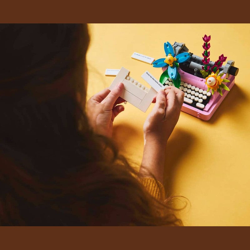 LEGO Typewriter with Flowers