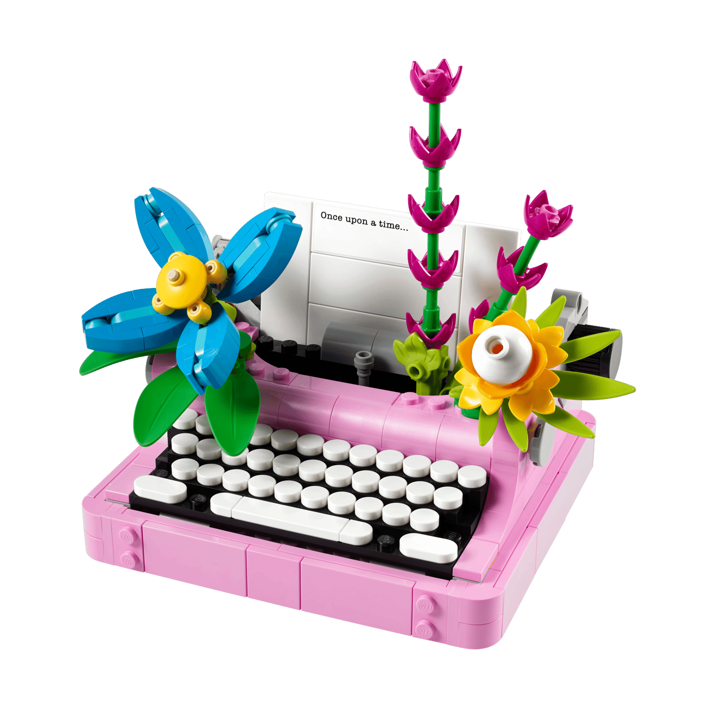 LEGO Typewriter with Flowers