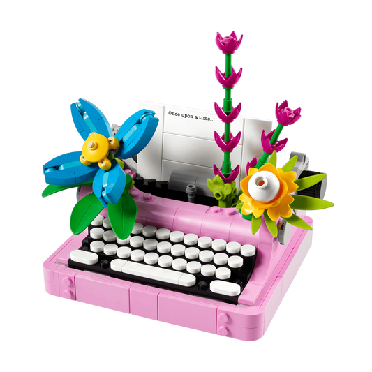 LEGO Typewriter with Flowers