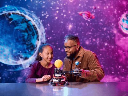 LEGO Planet Earth and Moon in Orbit