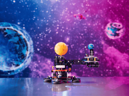 LEGO Planet Earth and Moon in Orbit