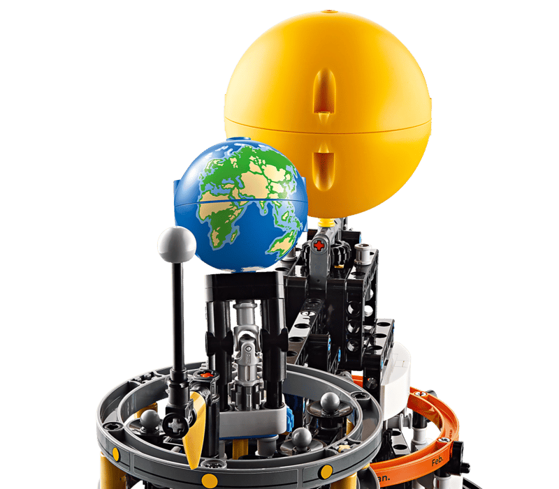 LEGO Planet Earth and Moon in Orbit