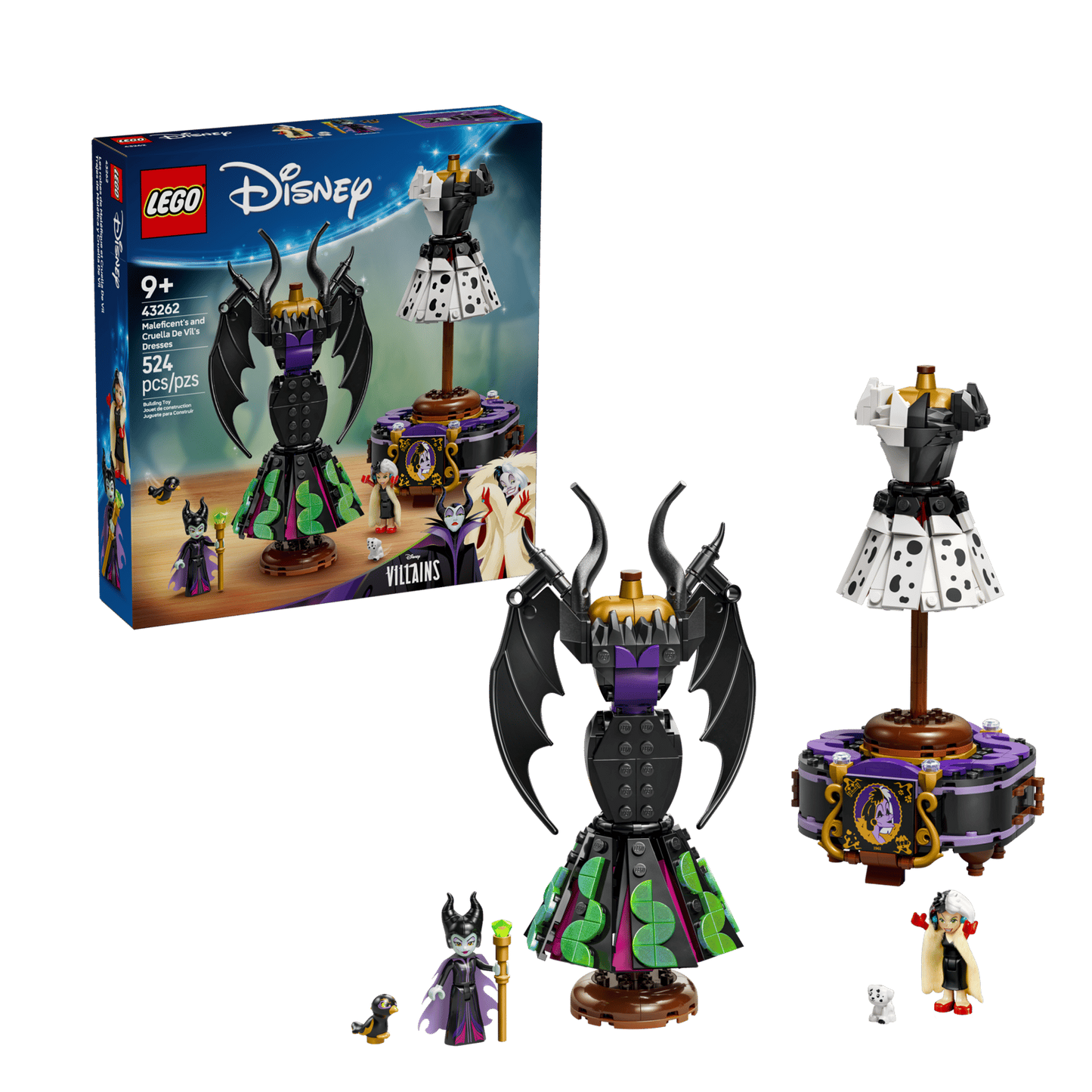 LEGO Disney Villains: Maleficent's and Cruella De Vil's Dresses