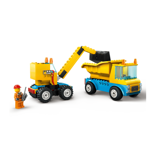 LEGO Construction Trucks and Wrecking Ball Crane