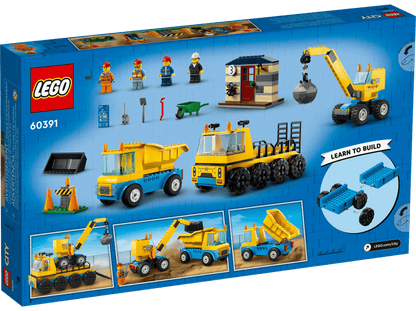 LEGO Construction Trucks and Wrecking Ball Crane