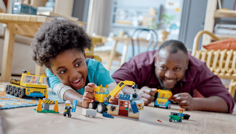 LEGO Construction Trucks and Wrecking Ball Crane