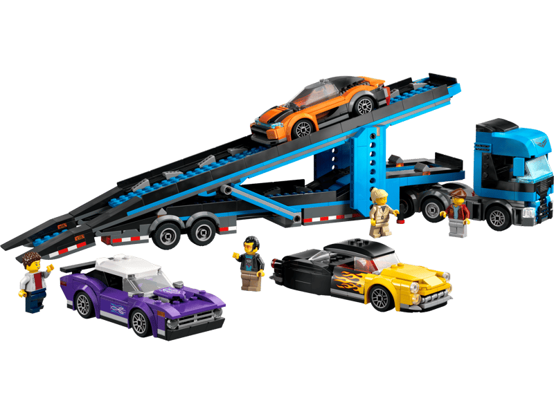 LEGO Car Transporter Truck with Sports Cars