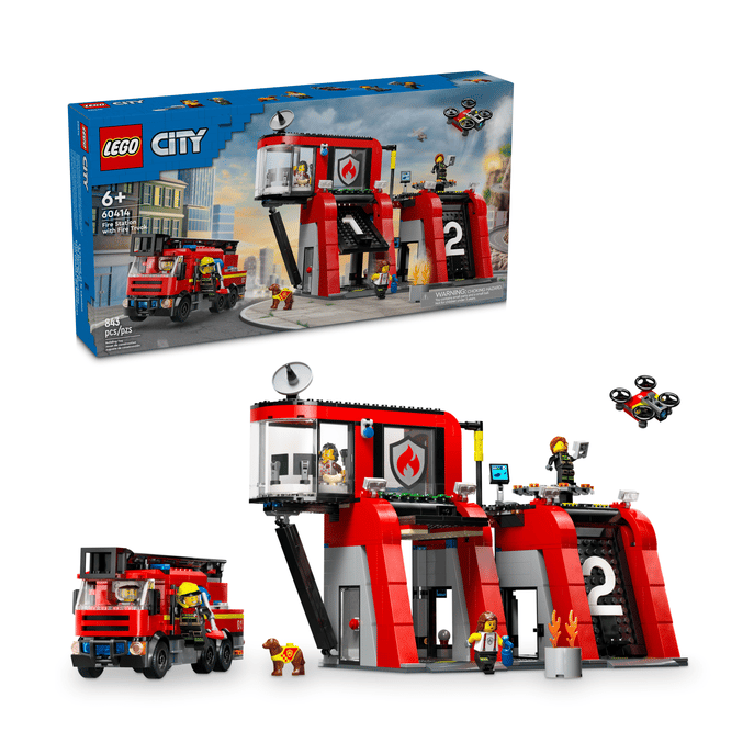 LEGO Fire Station with Fire Truck