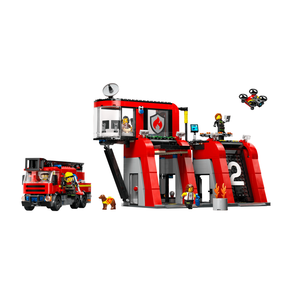 LEGO Fire Station with Fire Truck