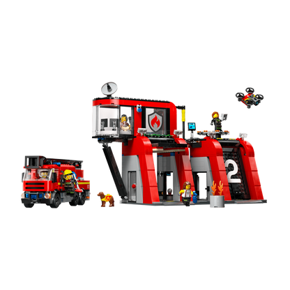 LEGO Fire Station with Fire Truck