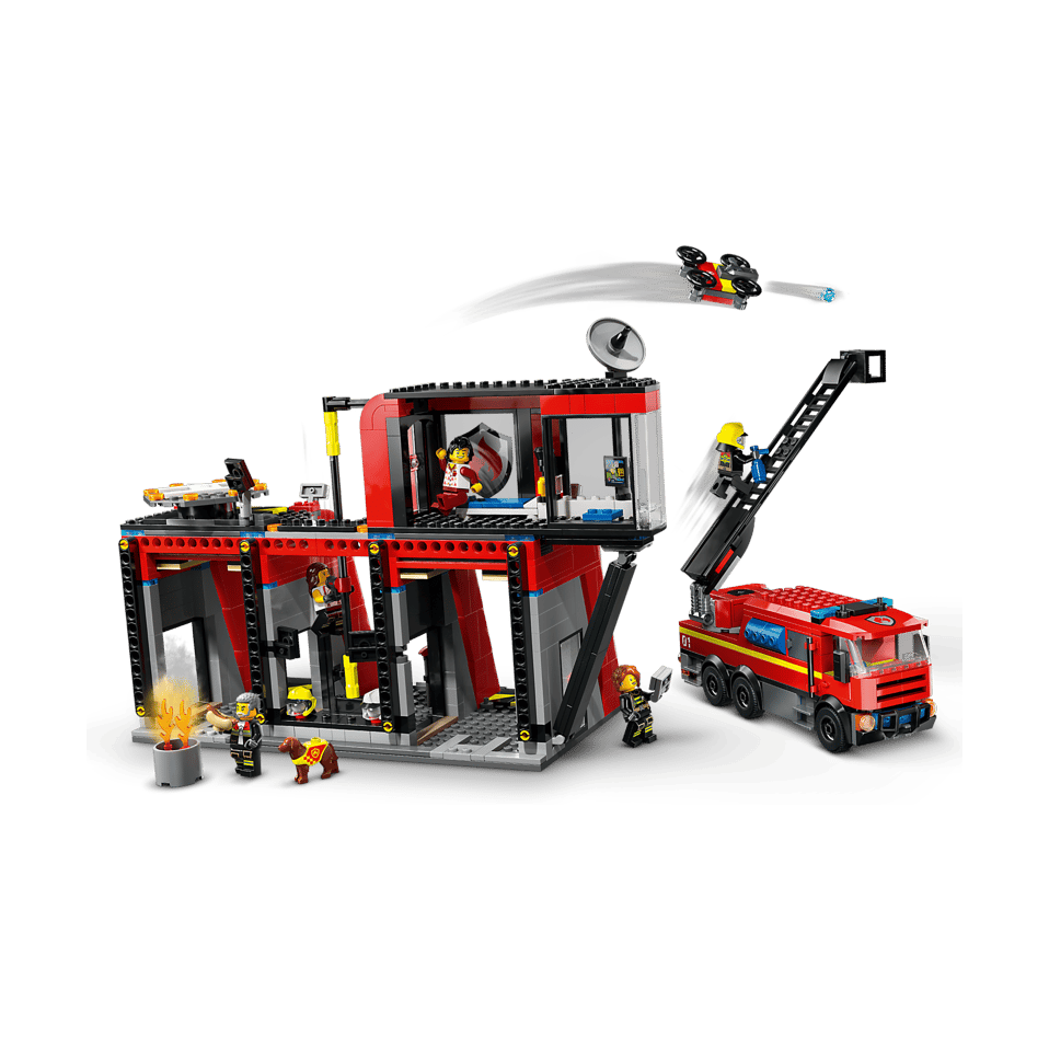 LEGO Fire Station with Fire Truck