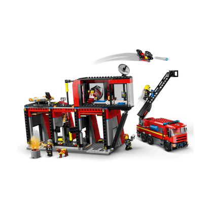 LEGO Fire Station with Fire Truck
