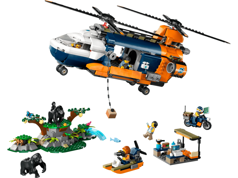 LEGO Jungle Explorer Helicopter at Base Camp