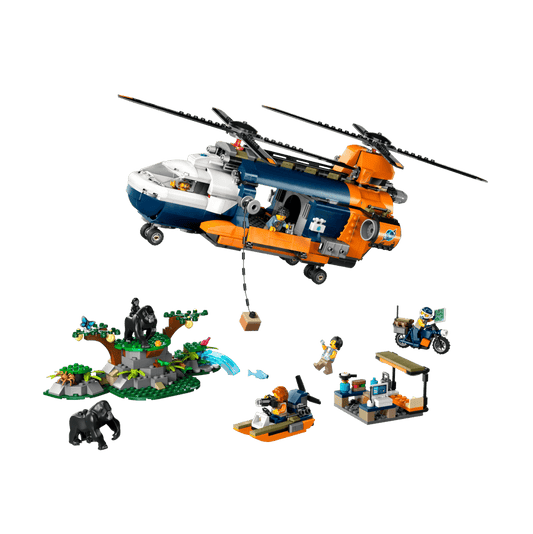 LEGO Jungle Explorer Helicopter at Base Camp
