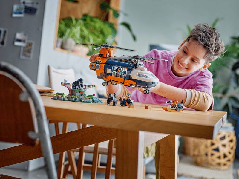 LEGO Jungle Explorer Helicopter at Base Camp
