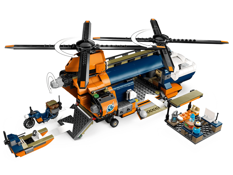 LEGO Jungle Explorer Helicopter at Base Camp