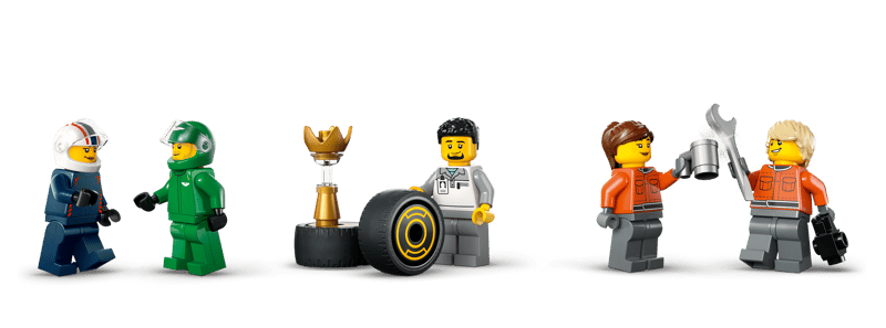 LEGO F1® Truck with RB20 & AMR24 F1® Cars