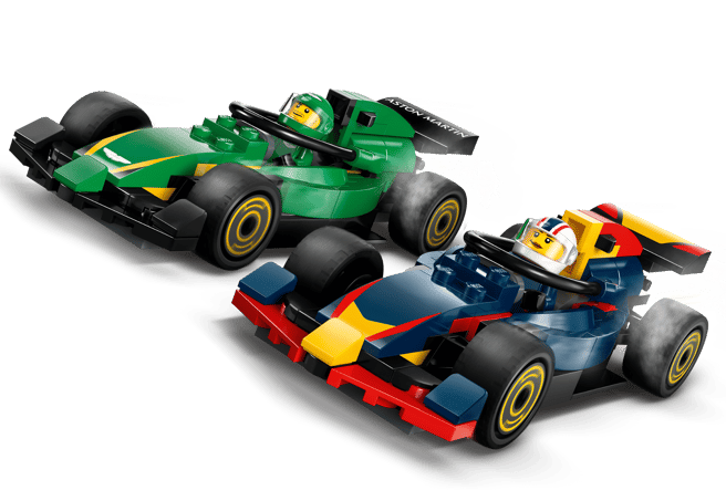 LEGO F1® Truck with RB20 & AMR24 F1® Cars