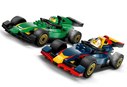 LEGO F1® Truck with RB20 & AMR24 F1® Cars
