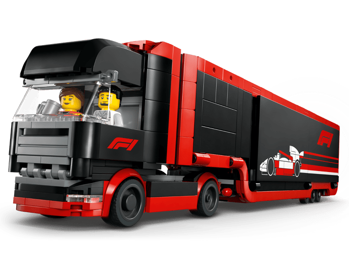 LEGO F1® Truck with RB20 & AMR24 F1® Cars