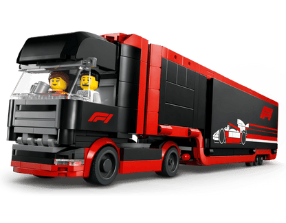 LEGO F1® Truck with RB20 & AMR24 F1® Cars