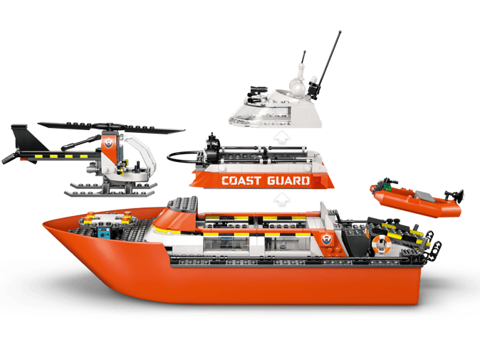 LEGO Coast Guard Rescue Boat & Helicopter