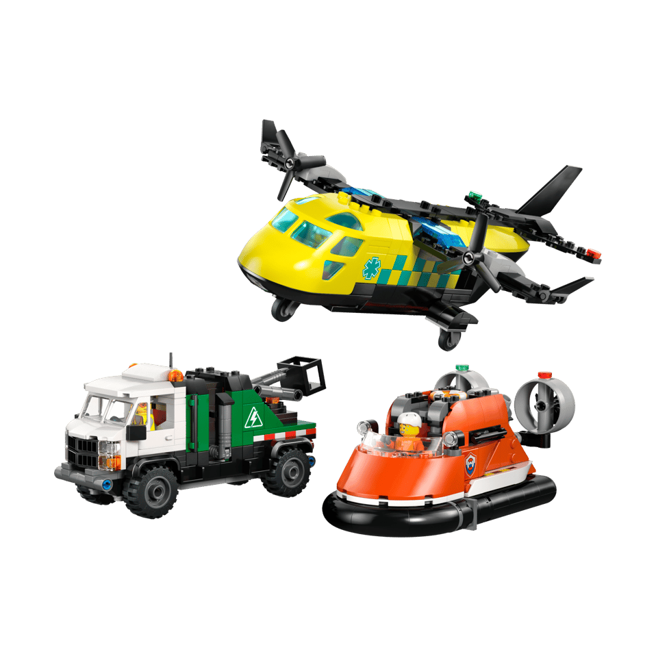 LEGO Airplane, Service Truck & Hovercraft Remix