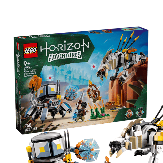 LEGO Aloy & Varl vs. Shell-Walker & Sawtooth