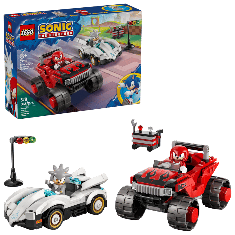 LEGO Silver's Car vs. Knuckles' Monster Truck