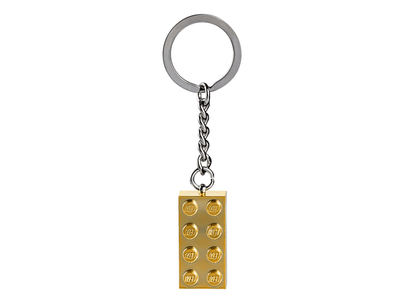LEGO Gold 2x4 Stud Key Chain