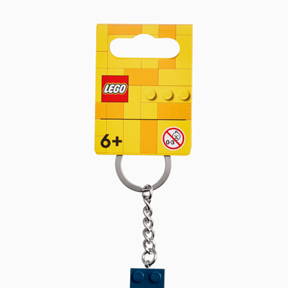 LEGO Earth Blue 2x4 Stud Key Ring