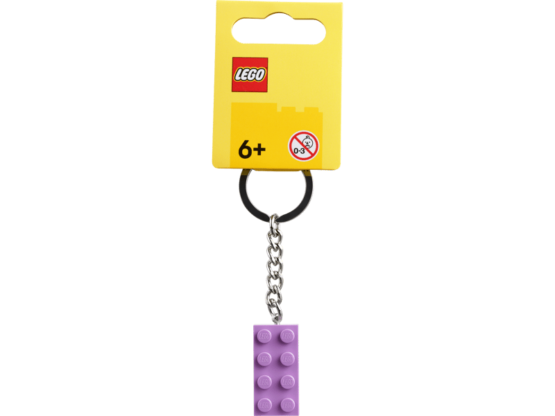 LEGO Medium Lavender 2x4 Stud Key Ring