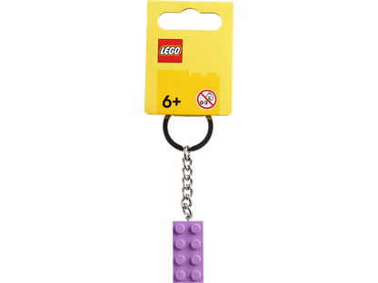 LEGO Medium Lavender 2x4 Stud Key Ring