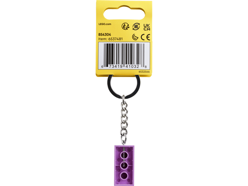 LEGO Medium Lavender 2x4 Stud Key Ring