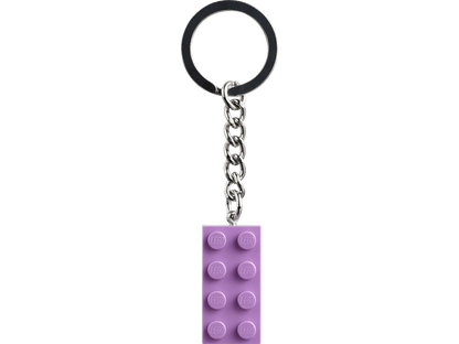 LEGO Medium Lavender 2x4 Stud Key Ring