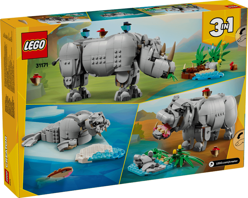 LEGO Wild Animals: Majestic Rhino with Birds
