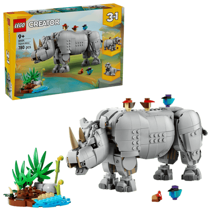 LEGO Wild Animals: Majestic Rhino with Birds